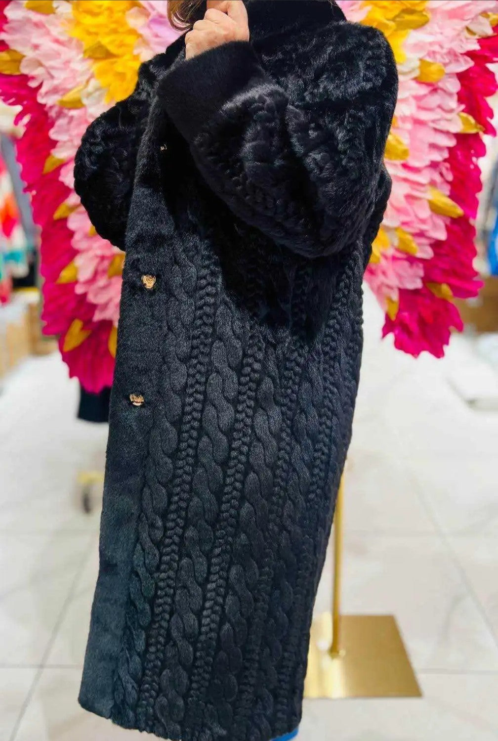 Cappotto in ecopelliccia