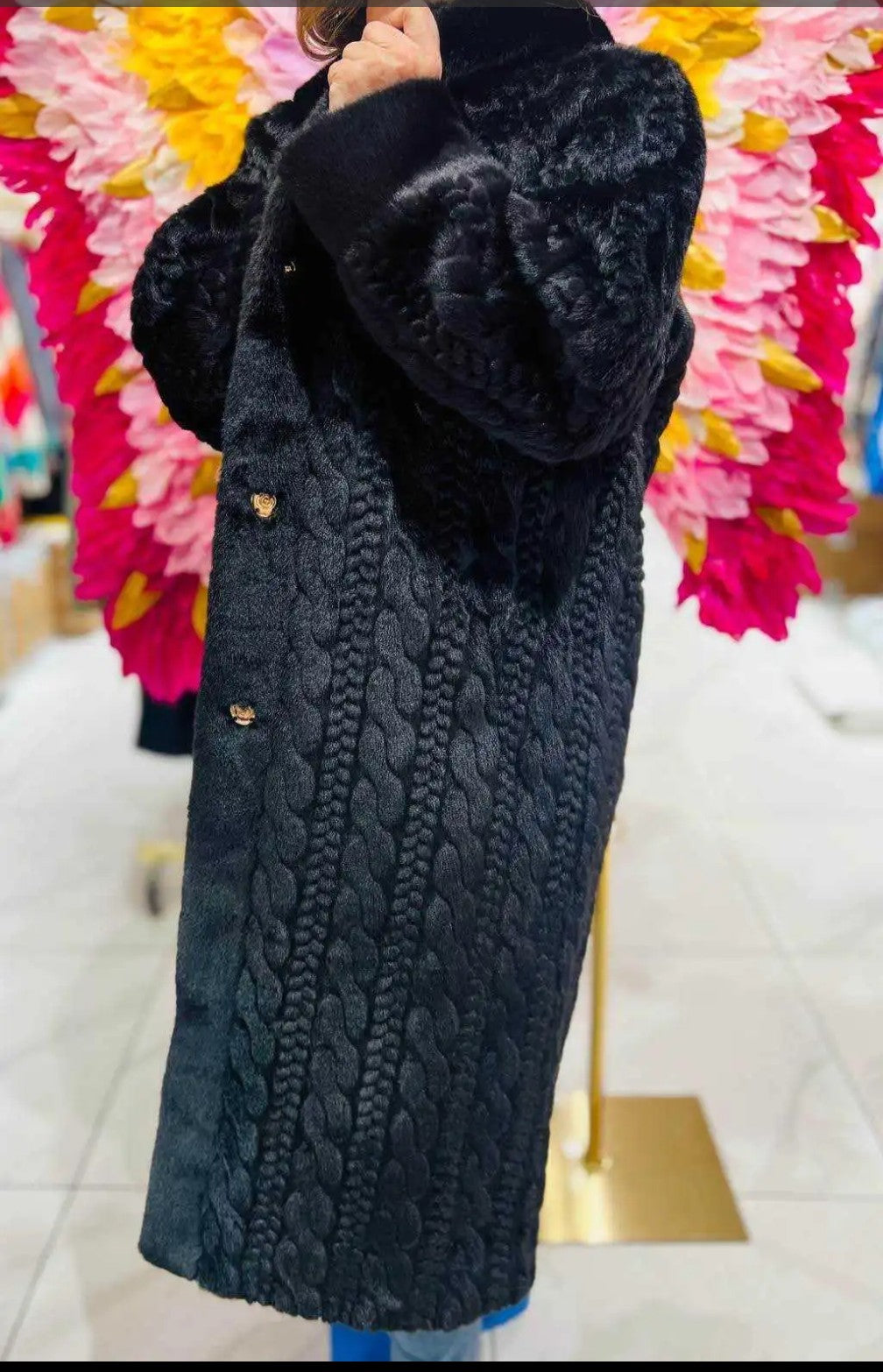 Cappotto in ecopelliccia