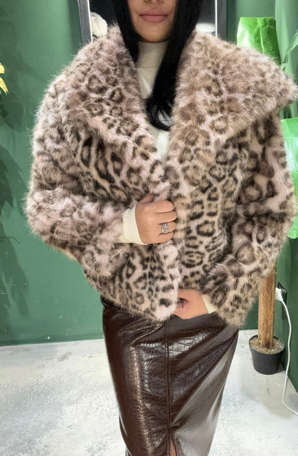 Ecopelliccia stile animalier