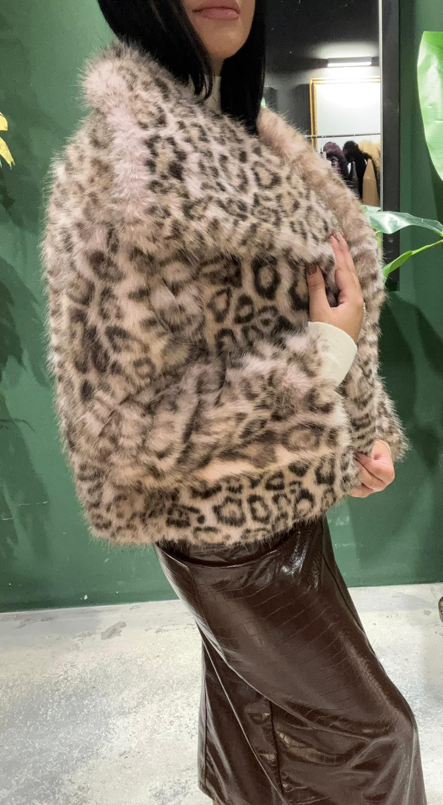 Ecopelliccia stile animalier