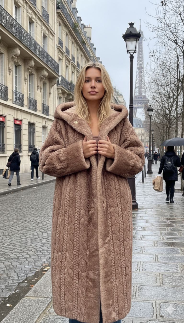 Cappotto in ecopelliccia